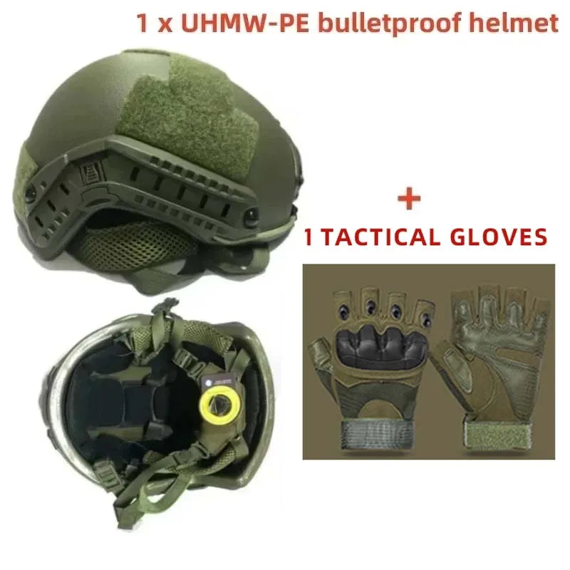 Tactical ballistic high cut helmet ACH high cut, PE, high quality, NIJ IIIA, quick Wendy's suspension pad, ballistic helmet