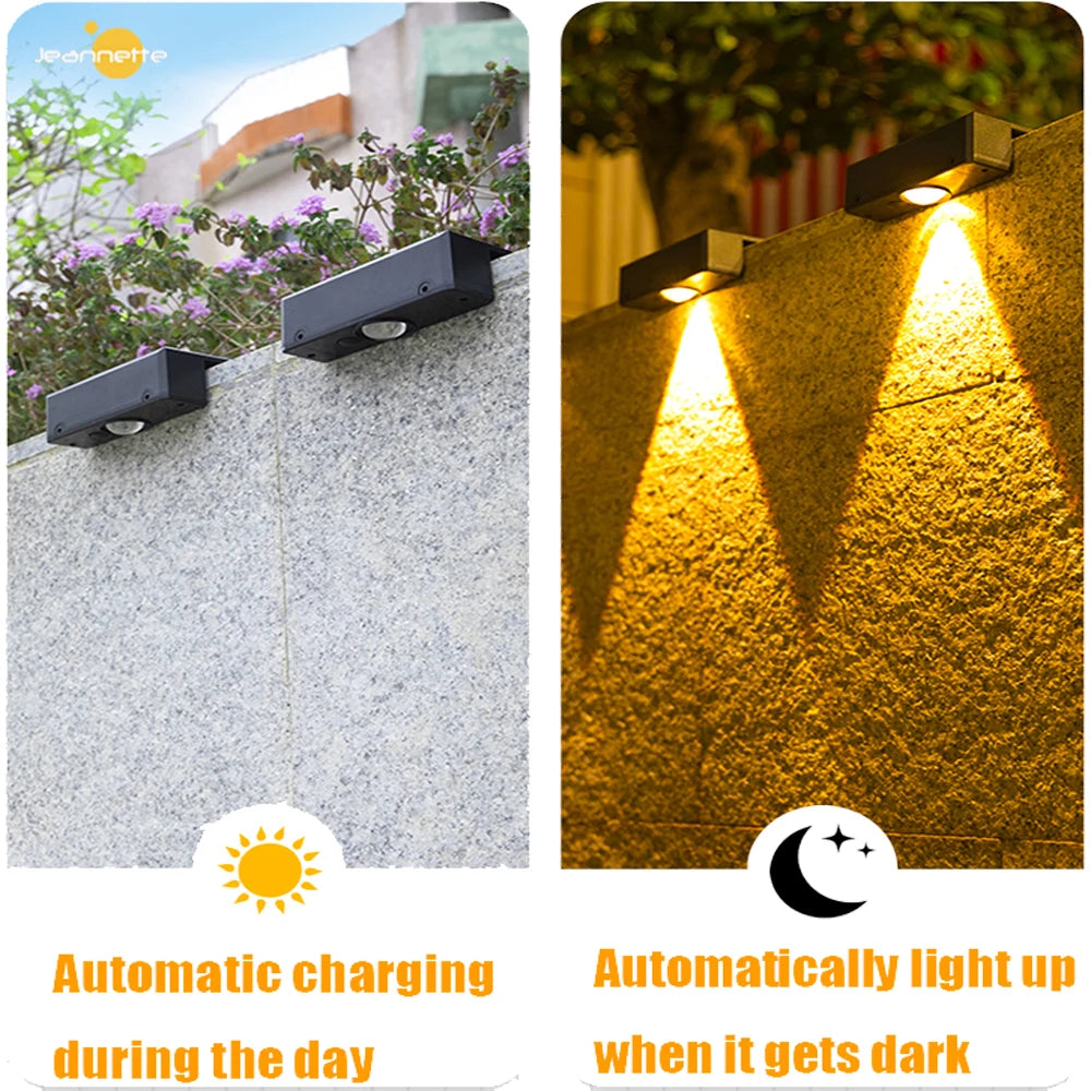 LED Solar Garden Lights Super Bright Waterproof Solar Powered Lamps Balcony Stairs Street Lighting Outdoor Sunlight Led Lights