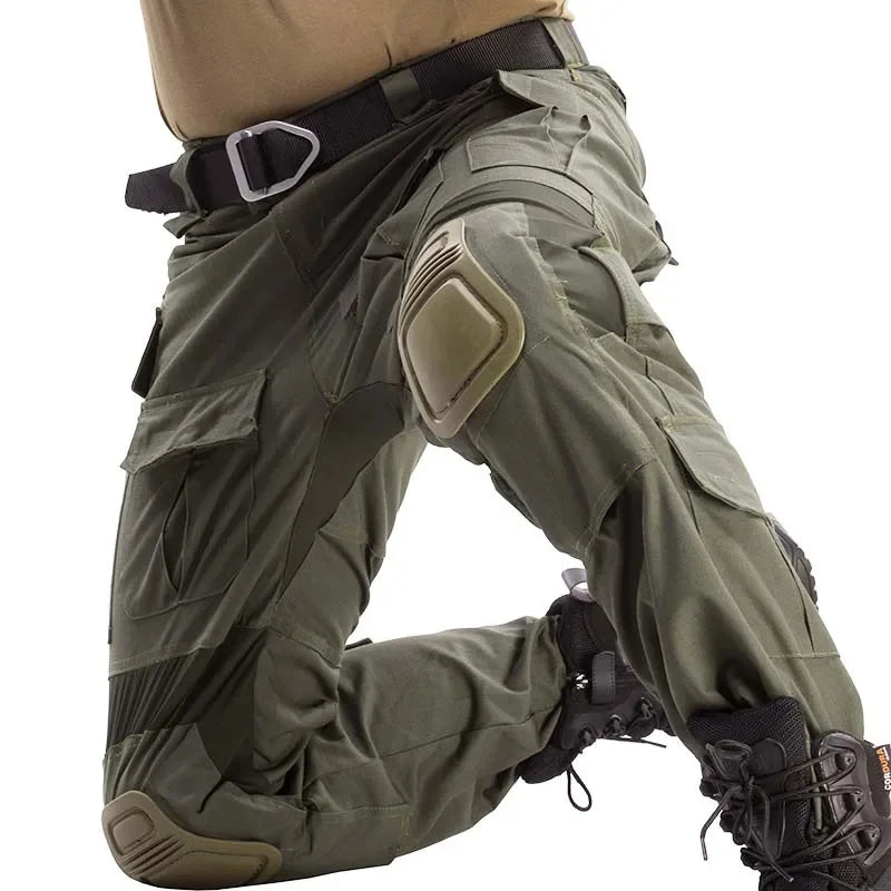 G3 Combat Pants with Pads Elastic Military Pant Tactical Gear Army Camo Outdoor Tactic Airsoft Cargo Casual Work Trouser