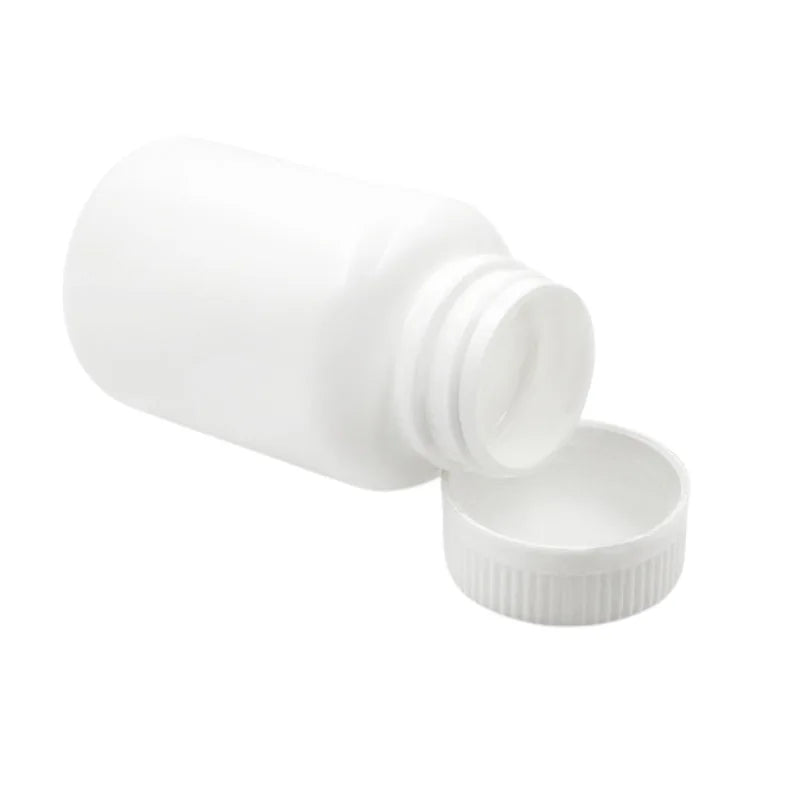 10PCS 15ml-100ml Plastic Reagent Packing Refillable Bottles HDPE White Empty Seal Containers Medicine Pill Solid Powder Vials