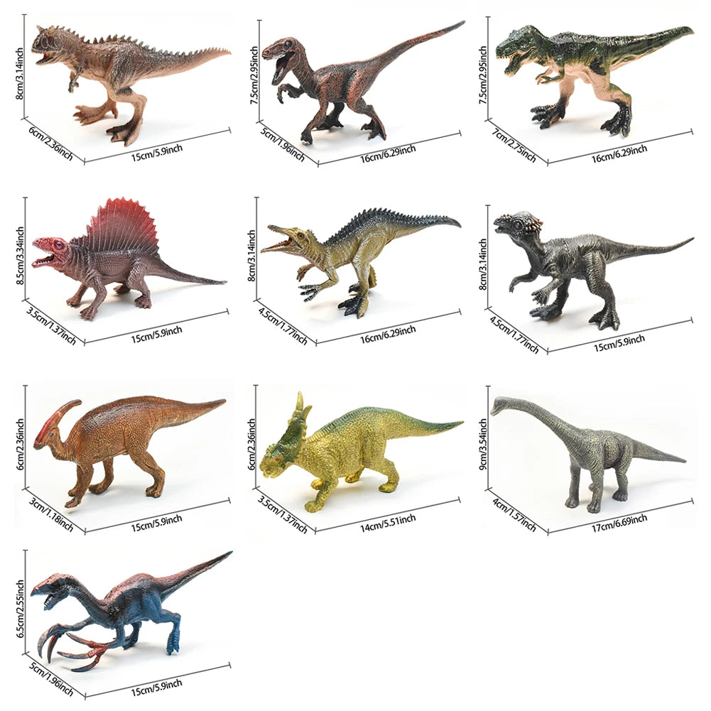 10 Styles 15cm Dinosaur Models Toys Jurassic Tyrannosaurus Indominus Rex Triceratops Brontosaurus Boys Small Gifts for Children