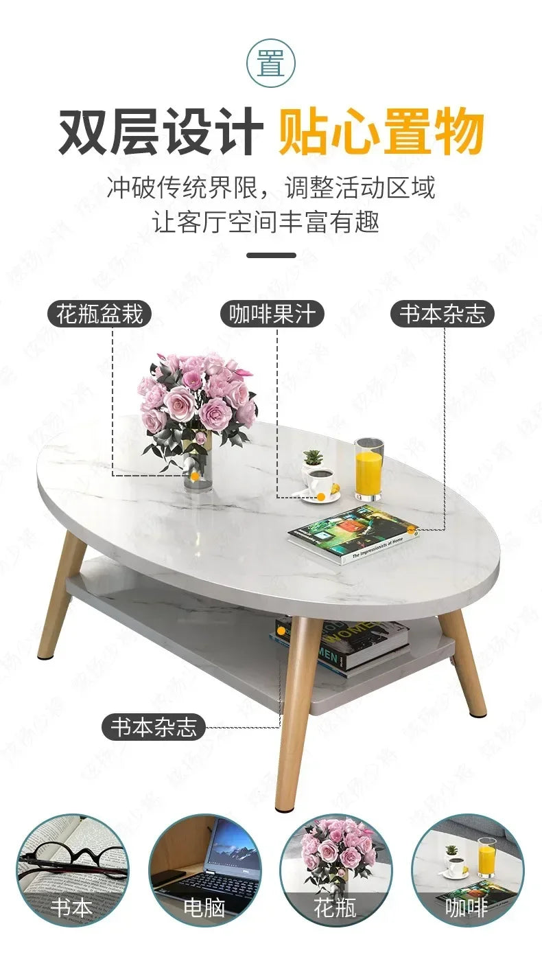 Tea table simple modern balcony sofa side simple household living room small round corner table Nordic bedside small round table