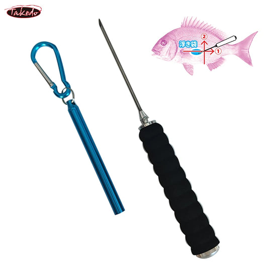 TAKEDO WF02 Deep Sea Fish Deflating Needle Reducing Air Pressure Tool Fish Maw Needle Awl Deep Sea Fishing Gear Lure Accessories