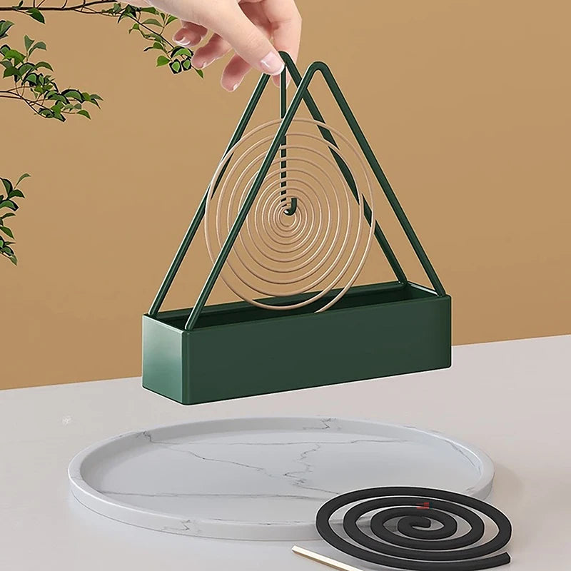 1XIron Mosquito Coil Holder Incense Holders Coil Incense Burner Frame Modern Repellent Incense Rack for Household Bedroom Patio