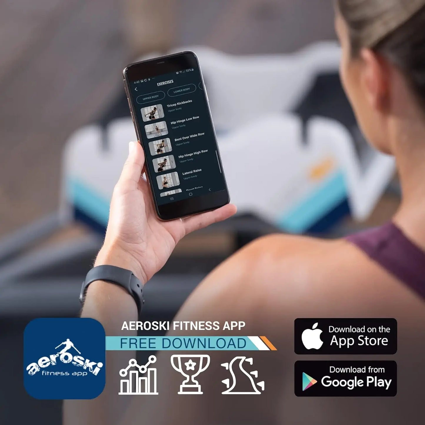 Power Pro Home Fitness, The Most Fun Cardio Machine for a Total-Body Workout. Low Impact Plyometric Training. Free Fitness App,