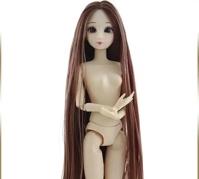 30cm Bjd Doll 12 Moveable Joints 1/6 Girl's Dress 3D Eyes Toy with Clothes Shoes Kids Toys for Girl Children Gift