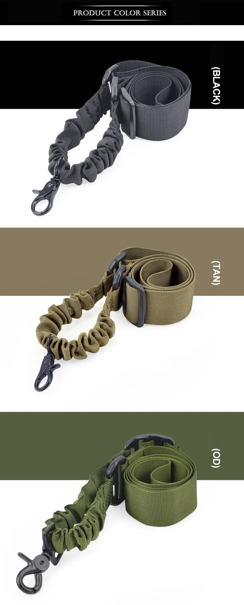 Tactical Single Point Gun Sling Shoulder Strap Rifle Rope Belt with Metal Buckle Shotgun Hunting Ar 15 Accessories Tactical Gear