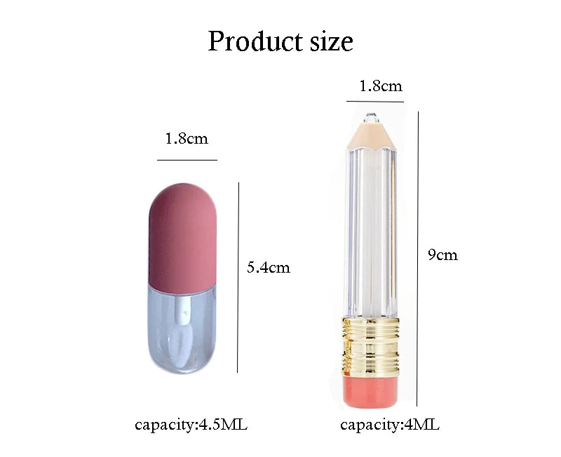 Mini Capsule Liquid Foundation Cosmetics Bottling Travel Portable Skin Care Bottle Pencil Refilable Bottle with Lip Brush Tool