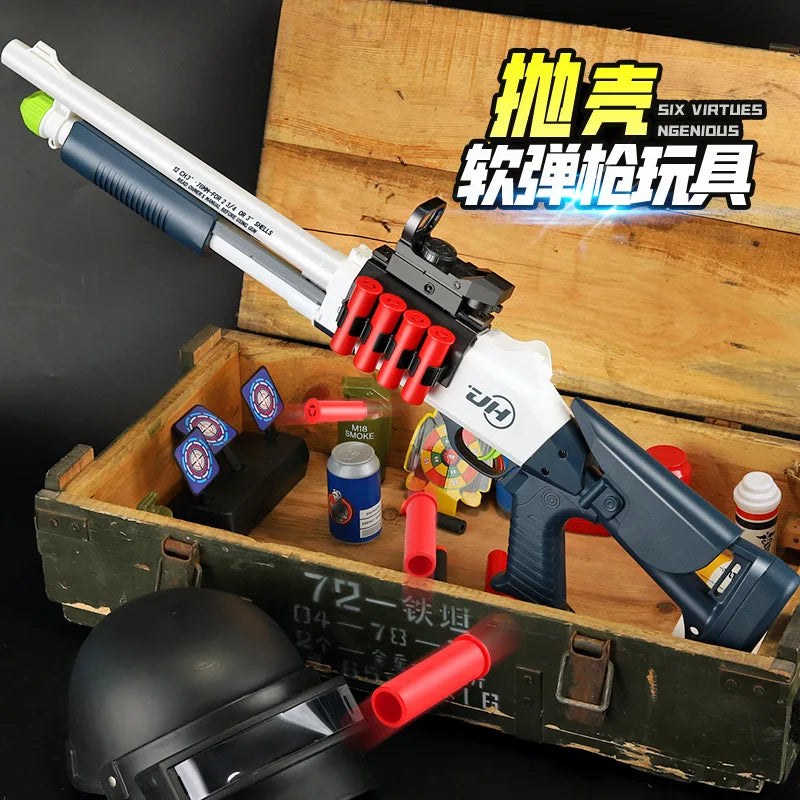 XM1014 Shell-Throwing Soft Bullet Gun Fire Shotgun Toys Blaster Gun Weapon For Shooting Nerf Guns Rifle Airsoft