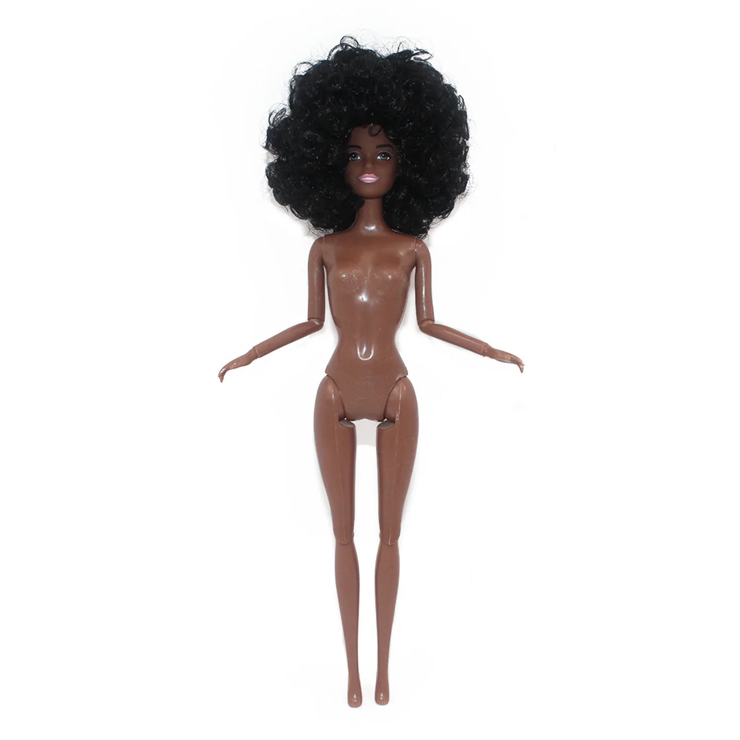 1/6 African Naked Doll 11 Joint Mobility Body 30cm Bjd Curly Straight Braid Ponytail Black People Toys for Girls Fashion Change