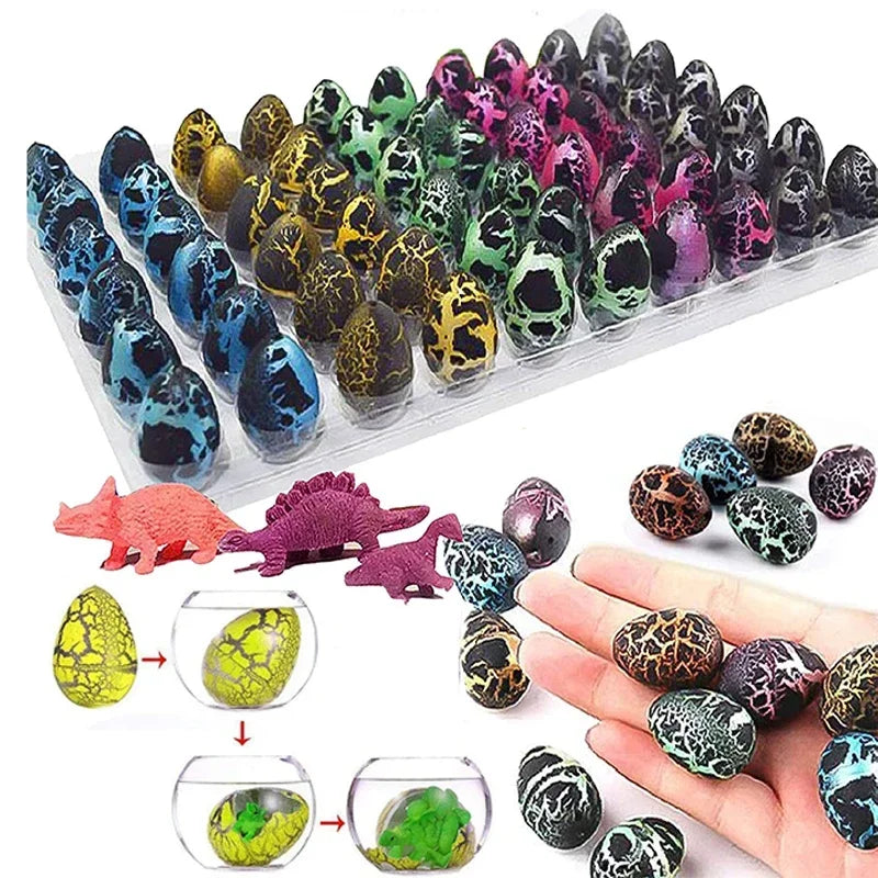 10PCS Magic Dinosaur Egg Hatching in Water Growing Dinosaur Egg Animal Breeding Educational Toy for Children Kid Gifts