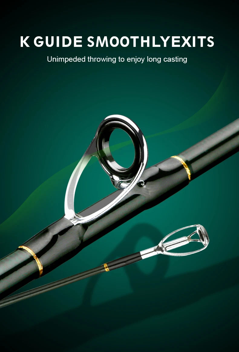 CEMREO Travel Rod Spinning Casting Carbon Fishing Rod 1.8m/2.1m/2.4m Portable Fishing Rod Good Quality Fishing Tackle MACANS