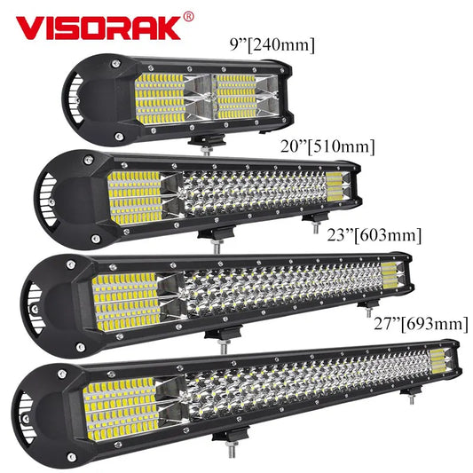 Tractor LED Work Light Bar 12V 24V 30V Combo Spot Flood IP68 For Off Road Harvester Vehicles SUV 4x4 4wd Truck Jeep Lorry