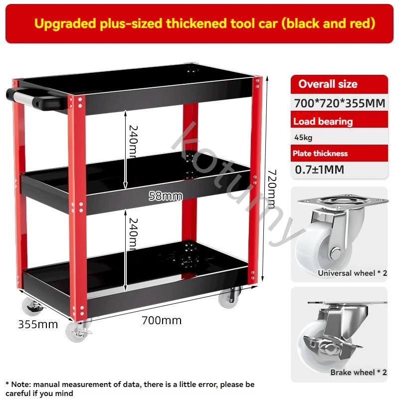 Mechanical Workshop Tools Cart Tool Trolley Heavy-duty Auto Repair Parts Car Electrician Hardware Tool Cart