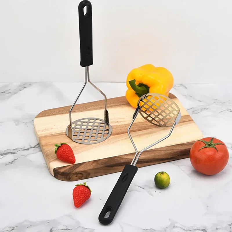 Stainless Steel Potato Masher Ricer Manual Potatoes Crusher Fruit Vegetable Pressure Mud Potato Press Tools Kitchen Gadgets