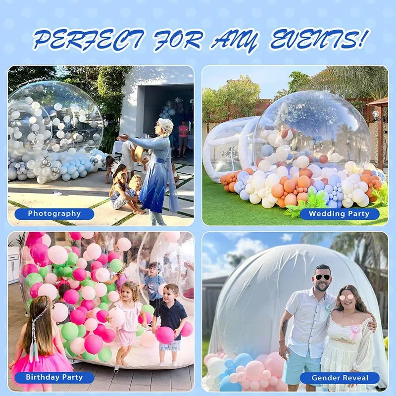 2.5M/3M/3.5M Inflatable Castle Bubble House With Blower Clear Dome Tent Wedding Party Event Photography backdrop Kids toy gift