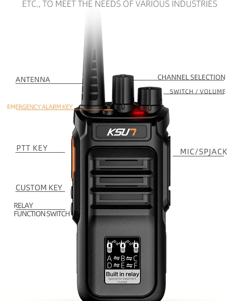 KSUT RL30 Repeater Walkie Talkie Long Range 2 Pieces Professional Wireless Communication Radios For Tunnel Cellar Talkie Walkie