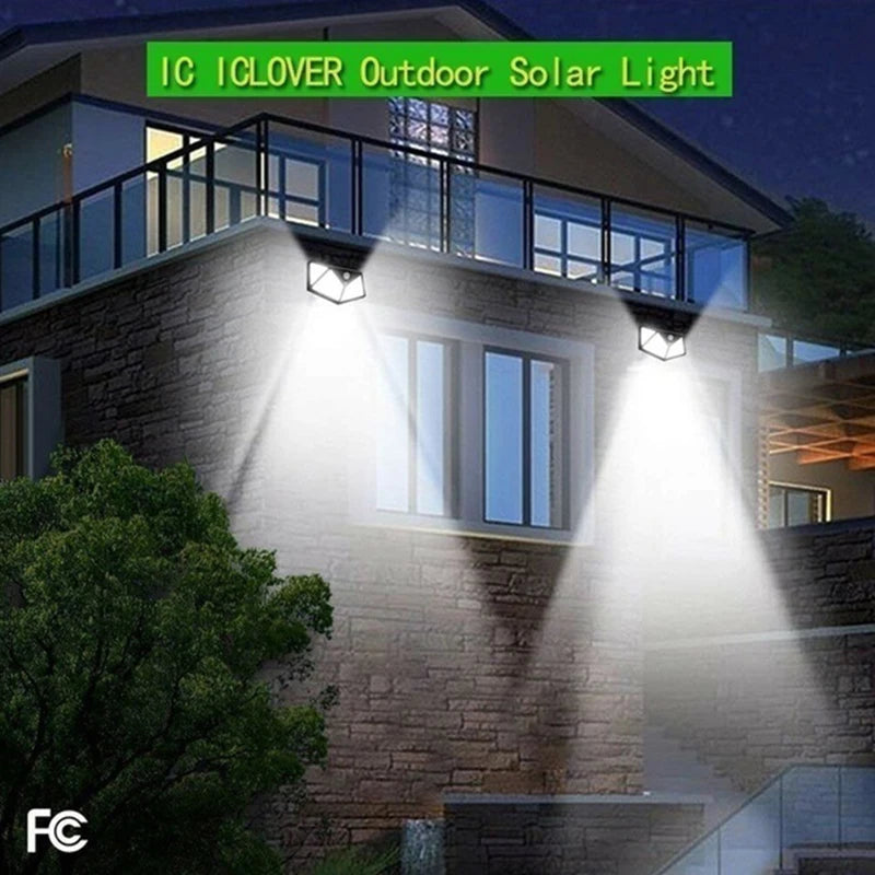 2/4/6/8/12Pcs 100 LED Solar Wall Light Outdoor Solar Lamp PIR Motion Sensor Solar Powered Sunlight Street Light for Garden Light