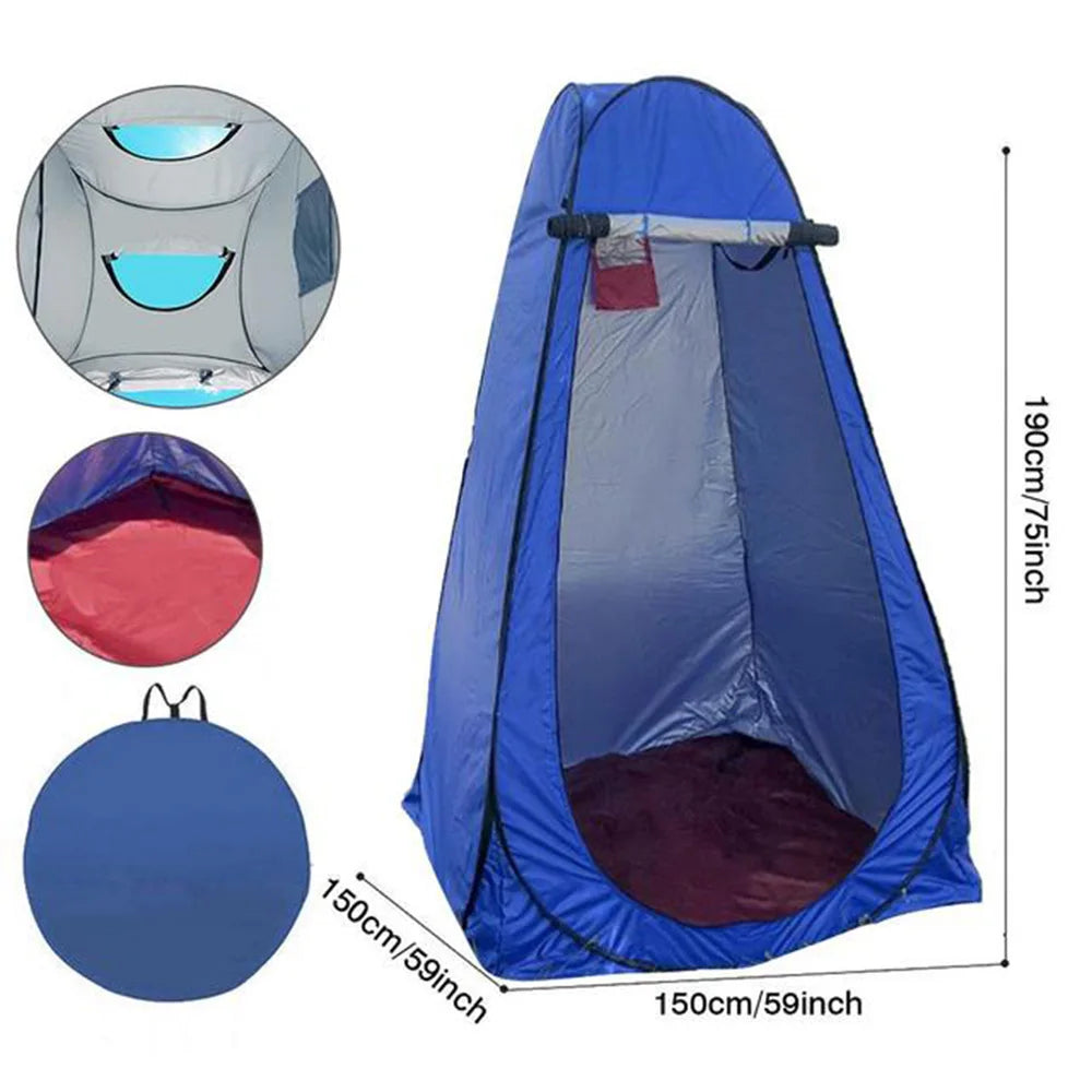 Portable Outdoor Camping Tent Shower Tent Simple Bath Cover Changing Fitting Room Tent Mobile Toilet Fishing Photography Tent