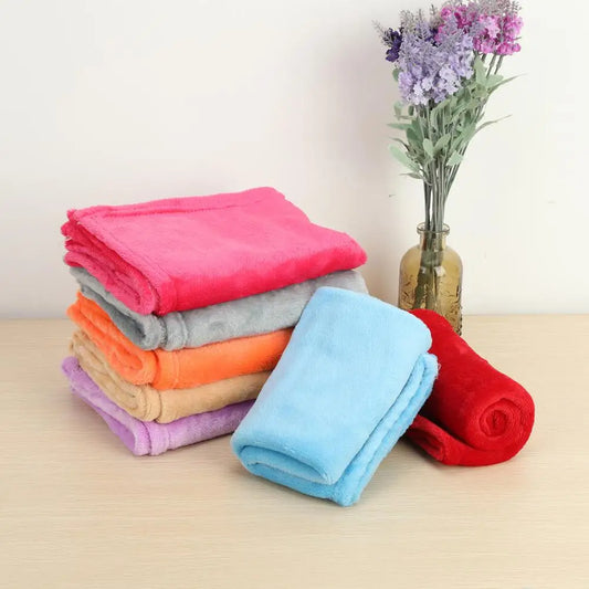 Fluffy Winter Coral Fleece Blankets Plain Bedspreads Thick Warm Soft Throw Blankets Universal Solid-color Sofa Cover Bed Cover