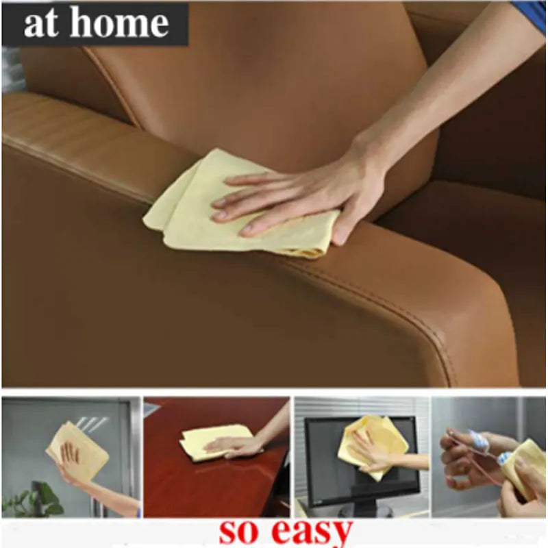 43*32cm PVA Chamois Car Wash Towel Absorb Water Cleaner Accessories Car care Home Cleaning Hair Drying Cloth Towels Cap