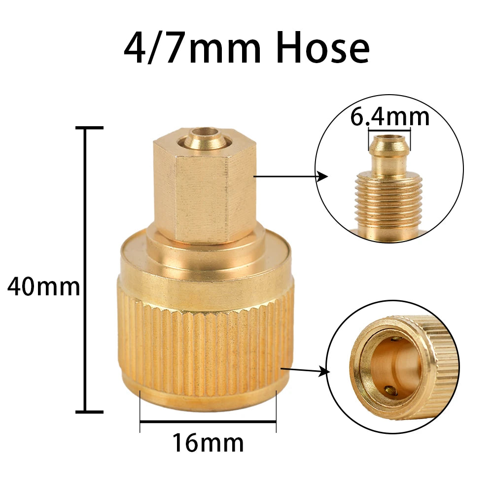 1/2'' 3/4'' 1'' Brass Tap Quick Connecter 16mm 20mm Copper Hose Coupling Adapter Garden Tubing Repair Watering Gun Fittings Tool