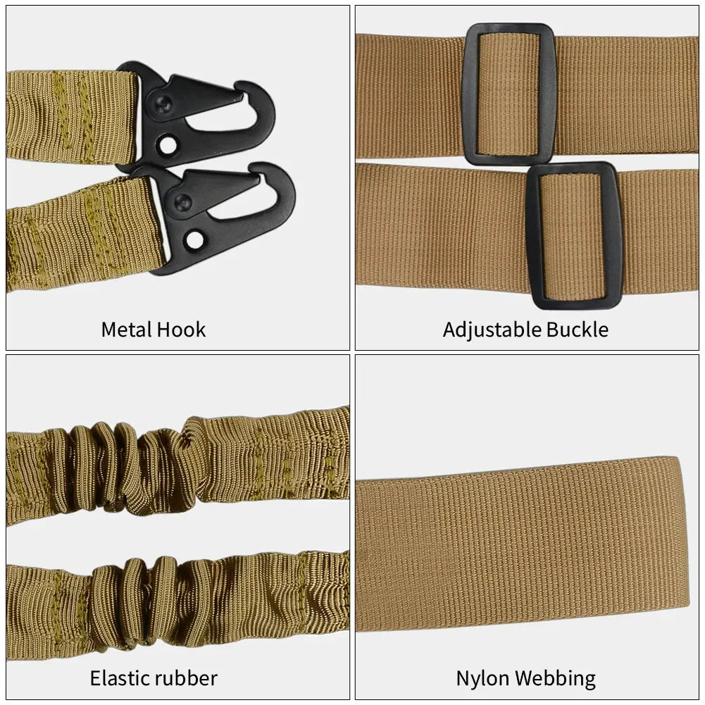 Tactical 1/2/3 Point Sling Shoulder Strap Outdoor Rifle Sling Shoulder Strap Metal Buckle Belt Hunting Accessories Tactical Gear