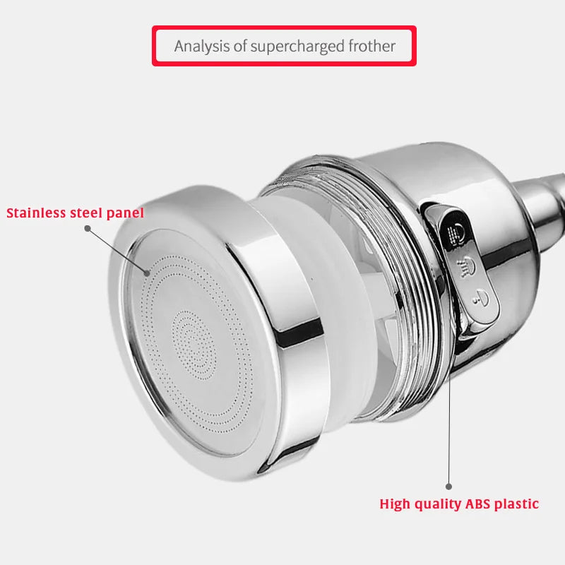 Universal 3Mode Kitchen Faucet Adapter Aerator Shower Head Pressure Home Water Saving Bubbler Splash Filter Tap Nozzle Connector