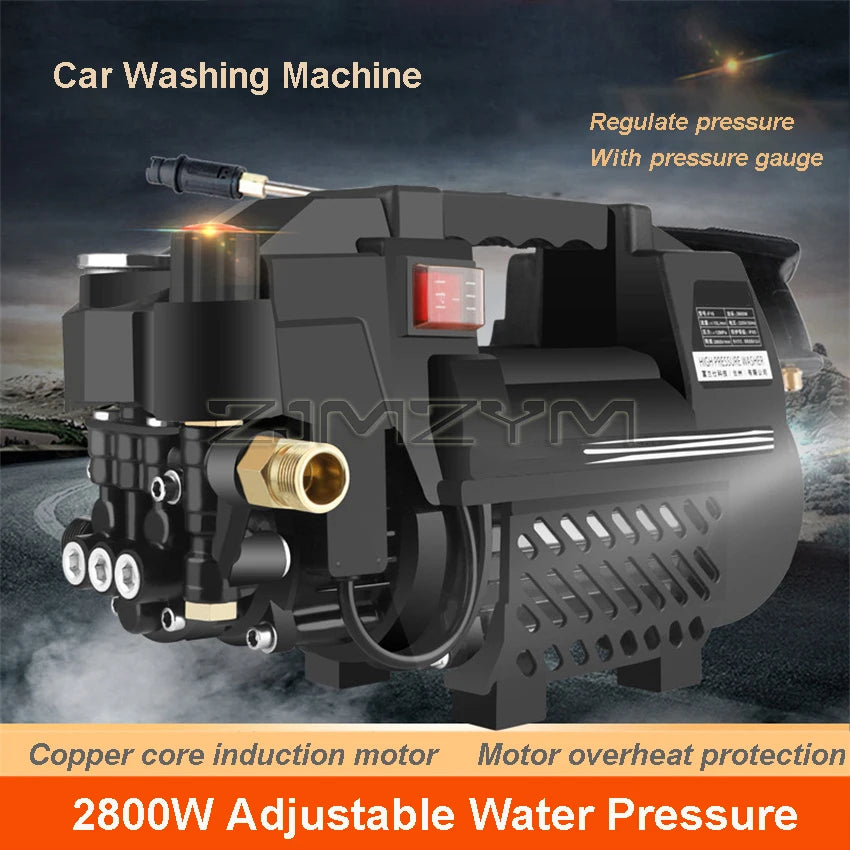 High Pressure Household Car Washing Machine 220V Small Automatic Induction Water Gun High Pressure Cleaning Tool Equipment