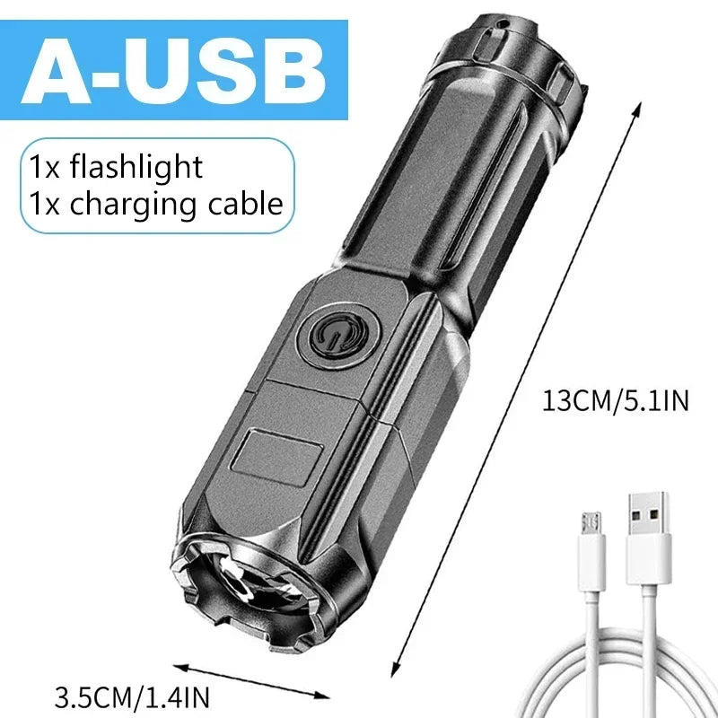 3 Modes Portable 2 IN1 Ultra Bright G3 Tactical LED Mini Flashlight Outdoor Lighting Power Bank Flashlight With USB Rechargeabl