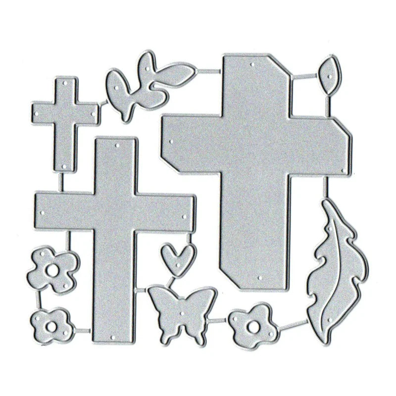 Jesus &Cross Metal Cutting Dies, Christmas Die Cuts for Card Making Scrapbooking Punching Stencils Album New Cut Dies