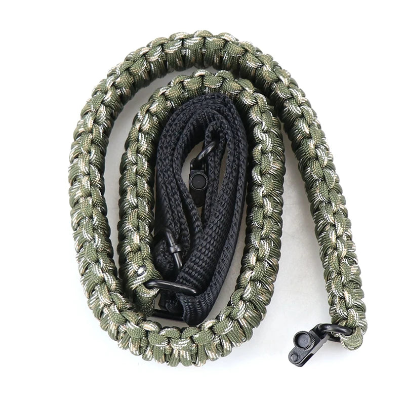 Outdoor Rifle Sling 550 Paracord Sling Tactical 2 Point Sling with Tri-Lock Swivel Ar15 Shotgun Accessories Hunting Camping Gear