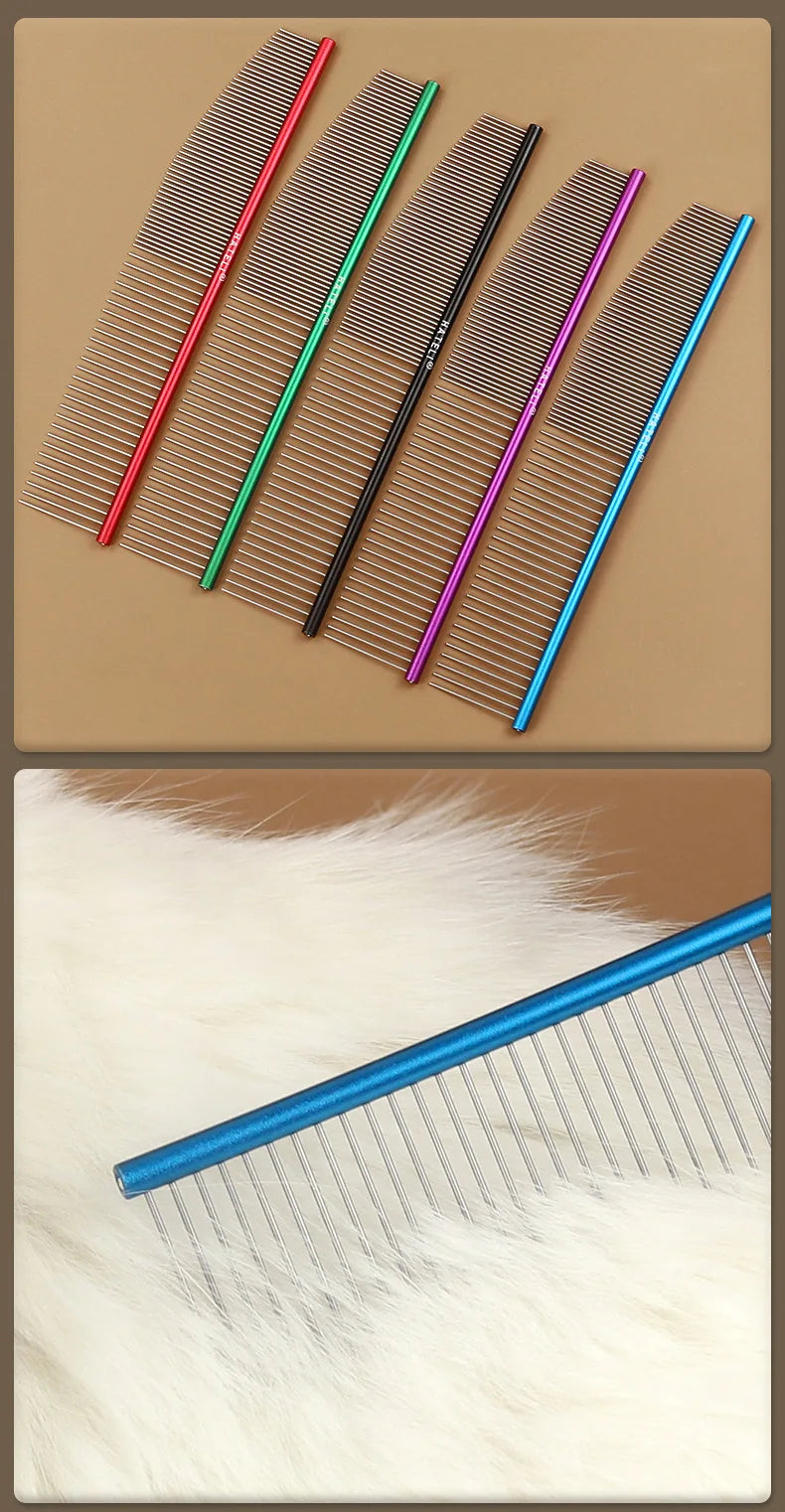 Ultra-light Pet Comb Aviation Aluminum Comb Dog High-end Grooming Comb Cat Dogs Cleaning Brush Pin Comb Hair Brush Dropshipping