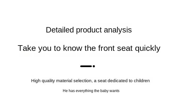 Motorcycle Front Child Seat Electric Vehicle Adjustable Safety Seat with Shock Absorption for Child Aged 9 Months To 4 Years Old