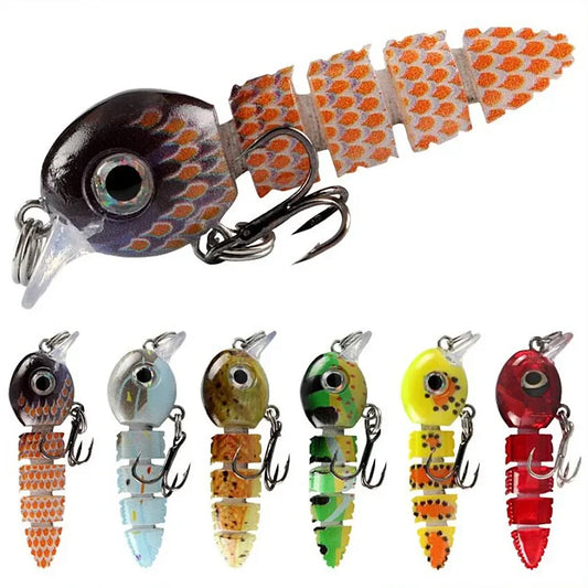 Submerged Multi-Section Loach Lure 5.5/4.3G Topmouth Culter Bass Artificial Lure 5 Color Plastic Hard Bait Fishing Gear Batch