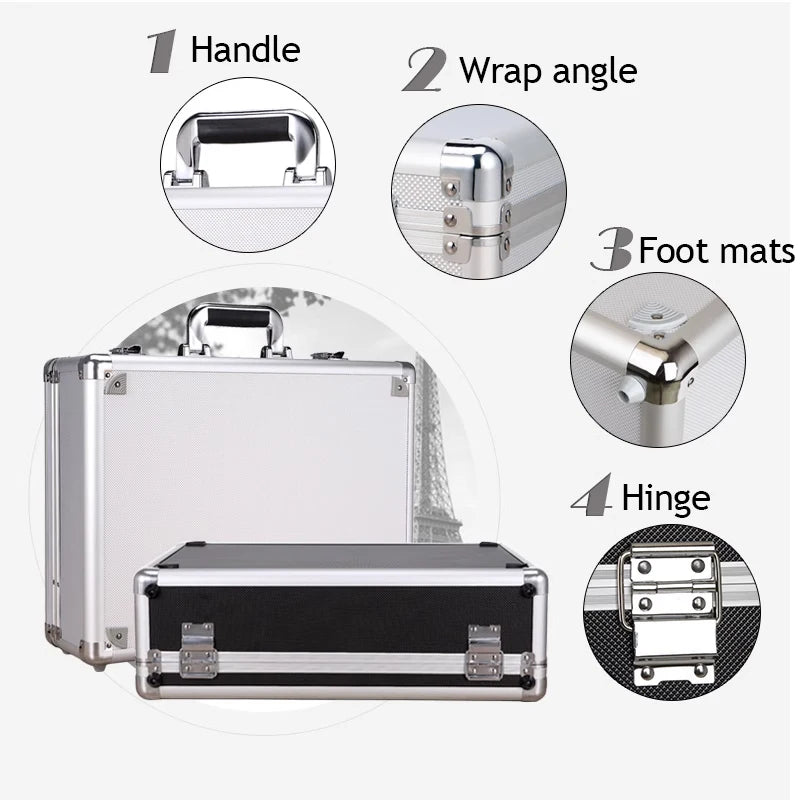 Tool Box Aluminium Equipment Case Organizer Protable Toolbox for Mechanic Large Capacity Suitcase Pelican Hard Case