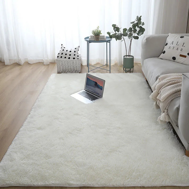 Soft Area Rugs For Bedroom Fluffy, Non-slip Tie-Dyed Fuzzy Shag Plush Soft Shaggy Bedside Rug, Tie-Dyed Living Room Carpet