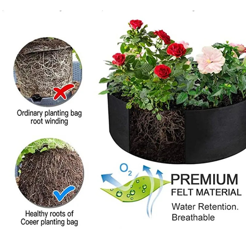 127x30cm large raised garden bed Flower grow bags plant pots growing accessories vegetable cultivation tools Non-Woven fabric Q1