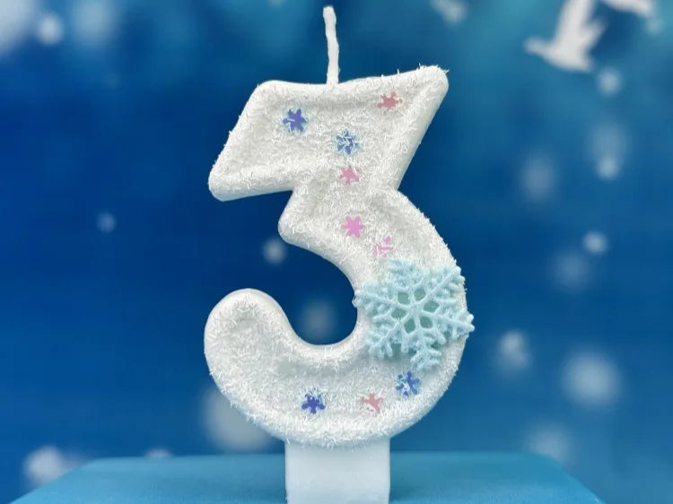 Frozen Birthday Candle for Cakes 0-9 Number Princess Cake Candle Party Decor Snowqueens Birthday Candle for Girl