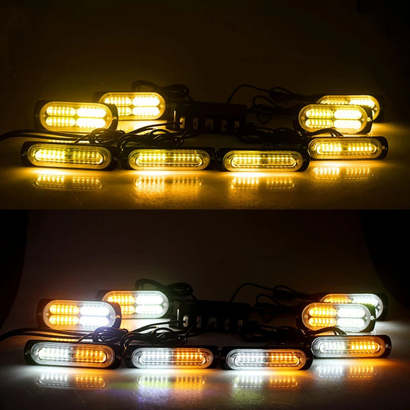 288 SMD 16in1 LED Strobe Warning Light Cheap Strobe Grille Flashing Lightbar Truck Car Beacon Lamp Amber Traffic Car Light