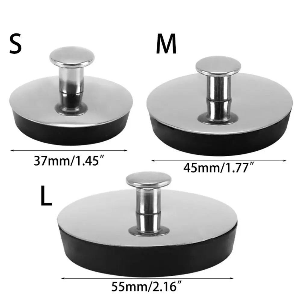 1Pcs Stainless Steel Bath Plug Rubber Kitchen Bathroom Accessory Drain Stopper Water Easy to Use Bath Tub Caps