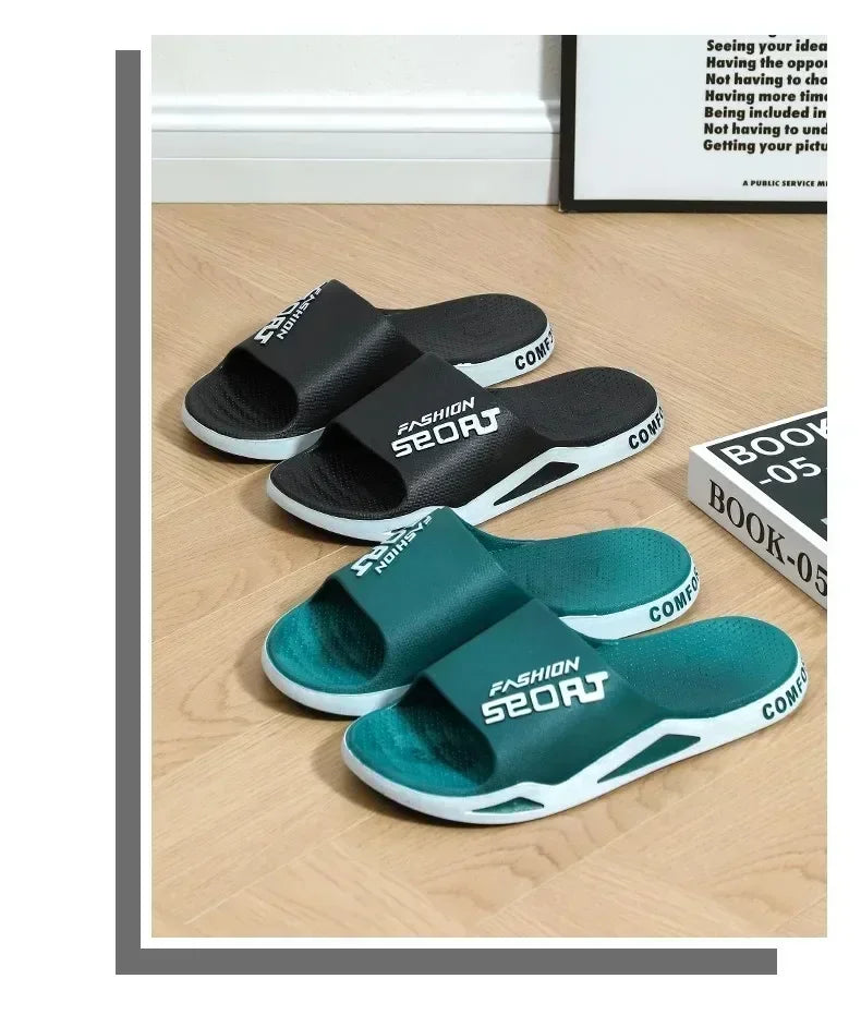 Men's Bathroom Non-slip Summer Fashion Flip-flops Women Couple Shoes Indoor Home Sandals Men's Slippers for Summer Outdoor Wear