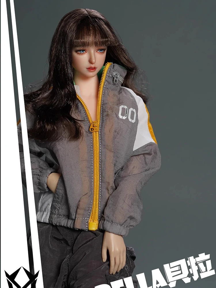 KIDKING KKP004 1/6 Bella Girl Soldier Delicate Head Scult Sliver Hair Decoration Model Toys For 12" Female Action Figure Body