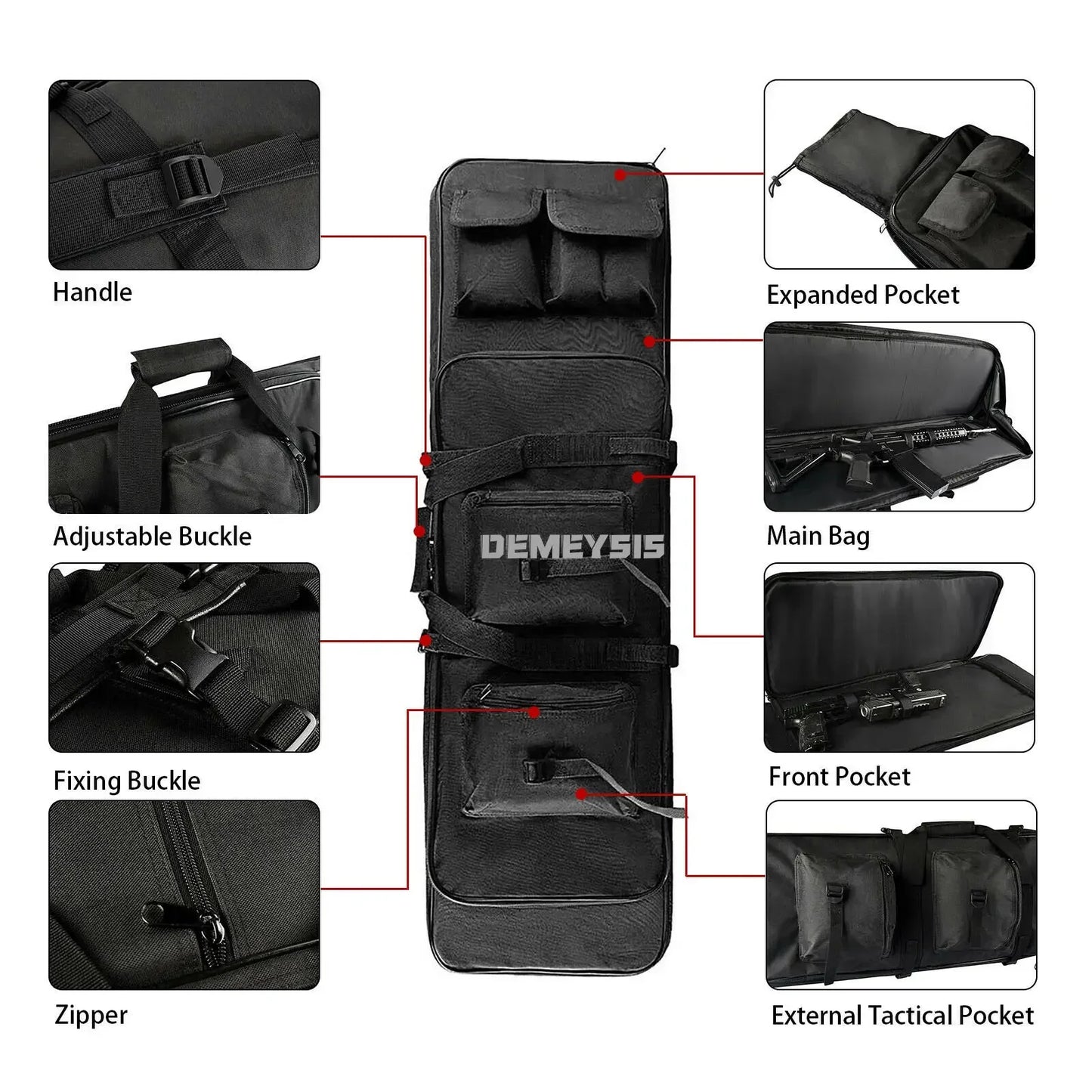 Tactical Rifle Case Airsoft Paintball Sniper Cs Game Shooting Hunting Range Gun Bag Outdoor War Games Backpack