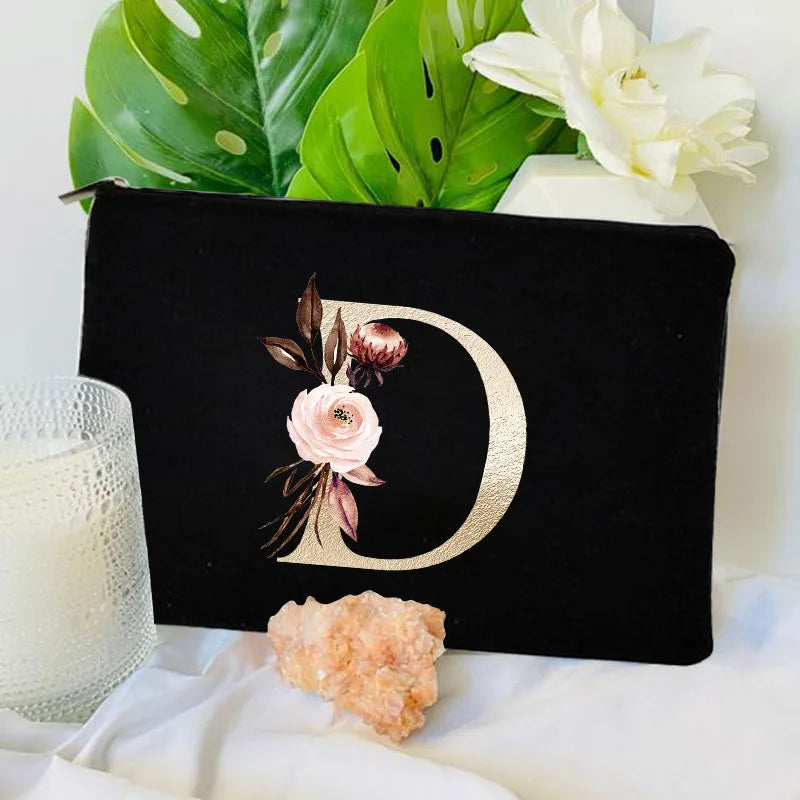 Women Cosmetic Bag Bridesmaid MakeUp Case Beauty Toiletries Travel Organizer Wash Storage Pouch Wedding Party Bride Pencil Case