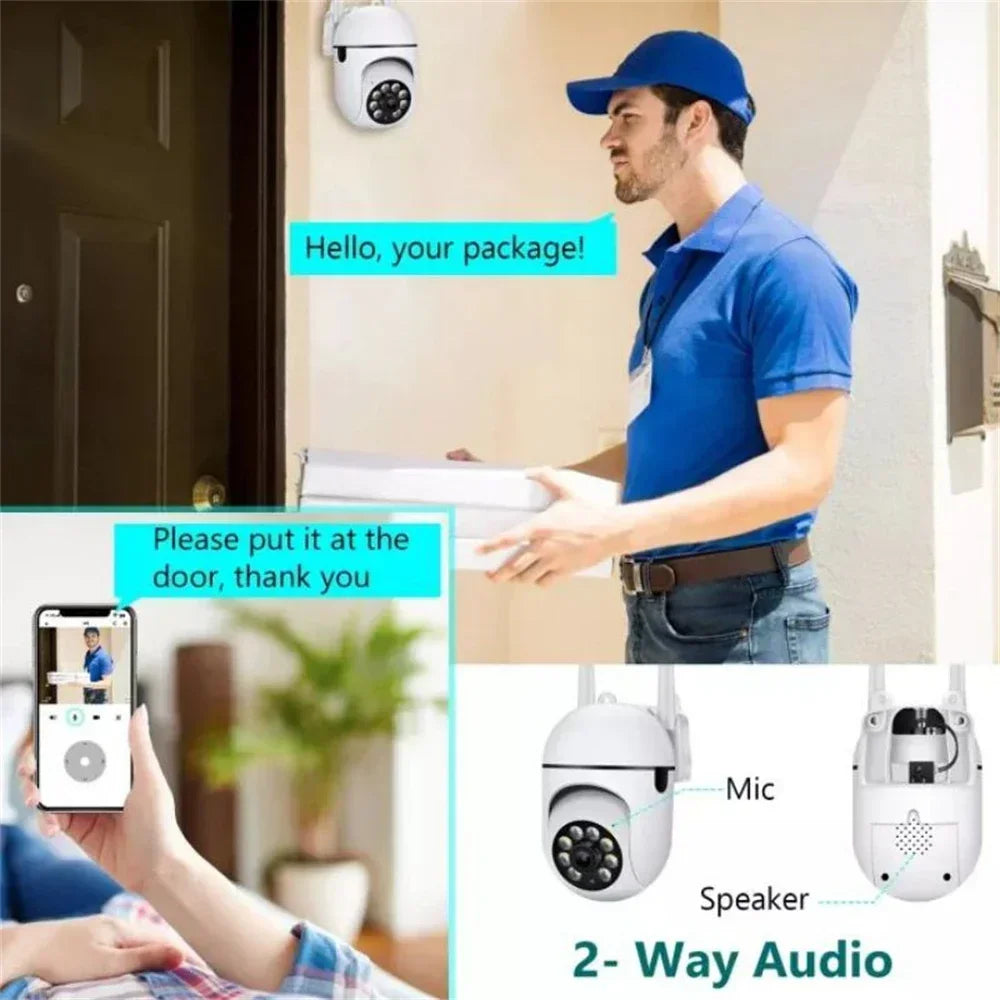 8MP Wifi Wireless Security Monitor Cameras Color Night Vision PTZ Cam Smart Home CCTV HD Surveillance Camera AI Human Tracking