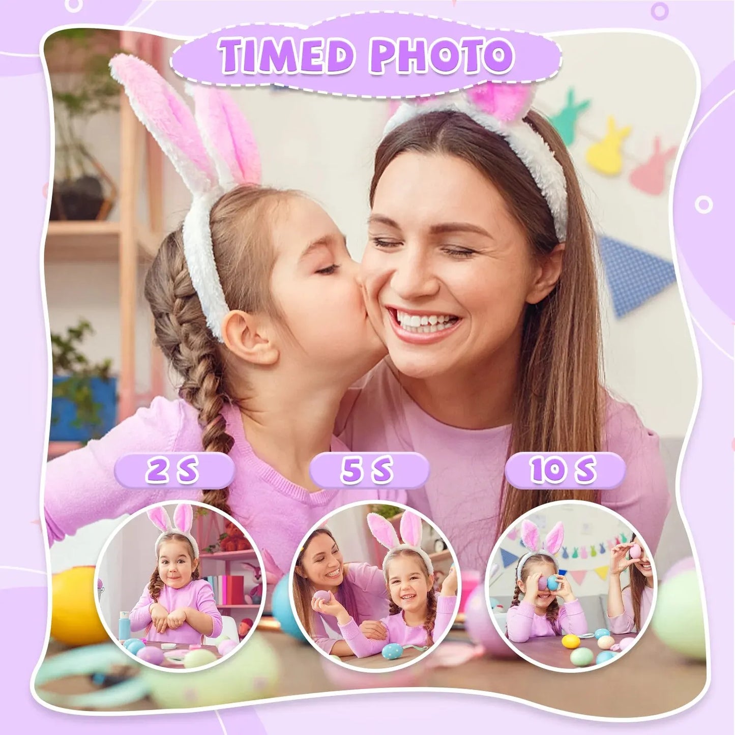 Mini Camera Kids Camera Toys For Boys/Girls, Kids Digital Camera For Toddler Video With 32G SD Card for Christmas Birthday Gifts