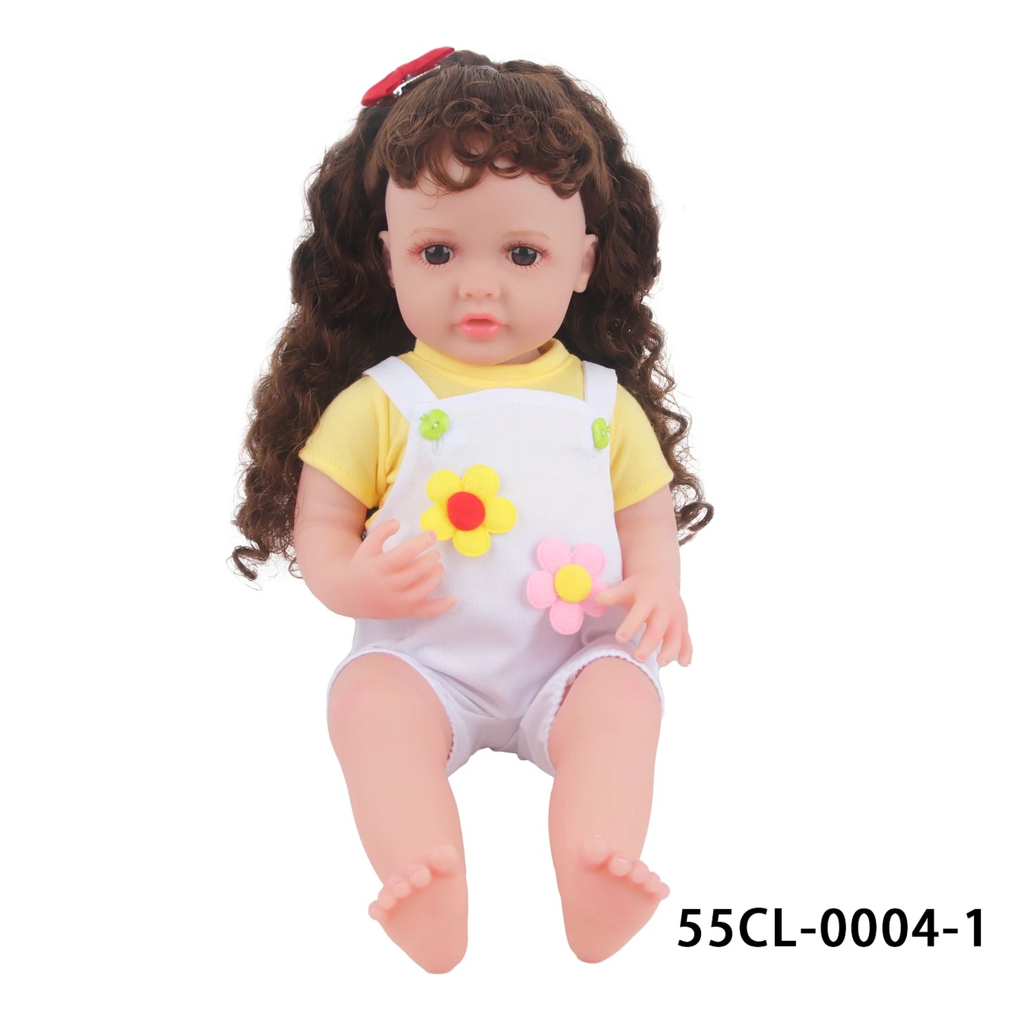 55CM 22 Inches Baby Reborn Girl Doll Full Body Soft Silicone Cute Newborn Dolls With Shoes,Clothes Girl's Best Gift Festival Toy