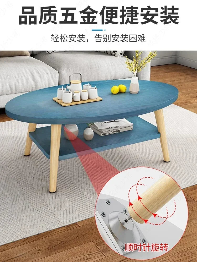 Tea table simple modern balcony sofa side simple household living room small round corner table Nordic bedside small round table