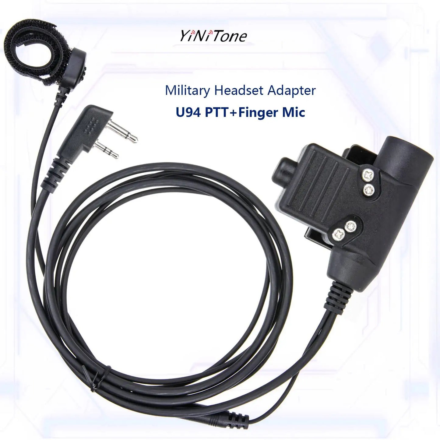 Headset Adapter Push to talk for ICOM IC-V8 V80 V82 Two Way Radio Standard 7.1mm Plug High Strength U94 PTT